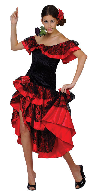 Spanish Senorita Flamenco Dance Costume