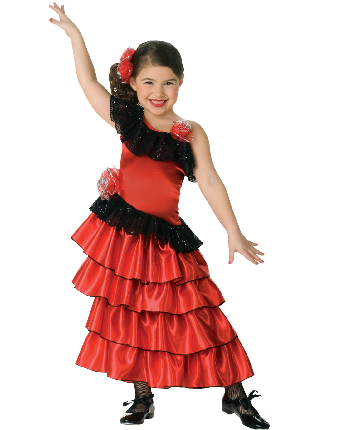 Girls Red Spanish Senorita Costume