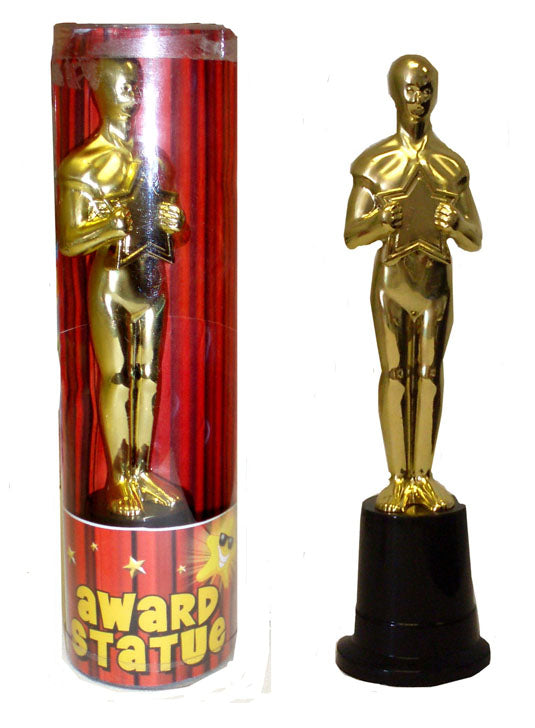 Gold Coloured Award Statue Prestigious Trophy