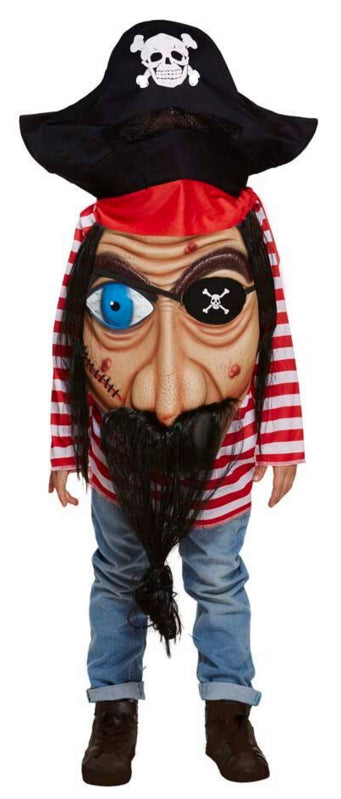 Pirate with Giant Face Boys Sea Raider Costume
