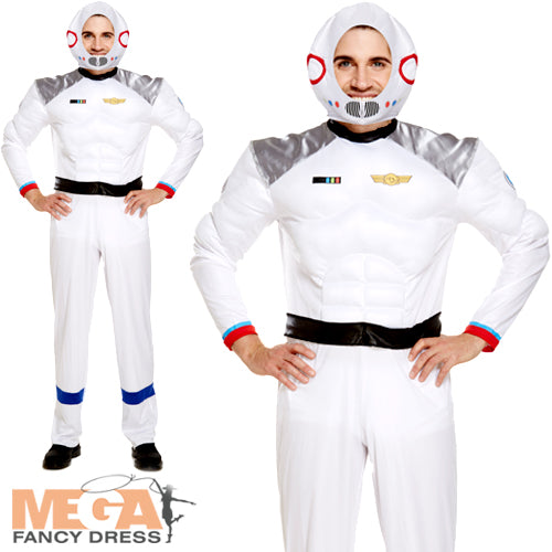 Mens Spaceman Fancy Dress Astronaut Space Uniform Costume