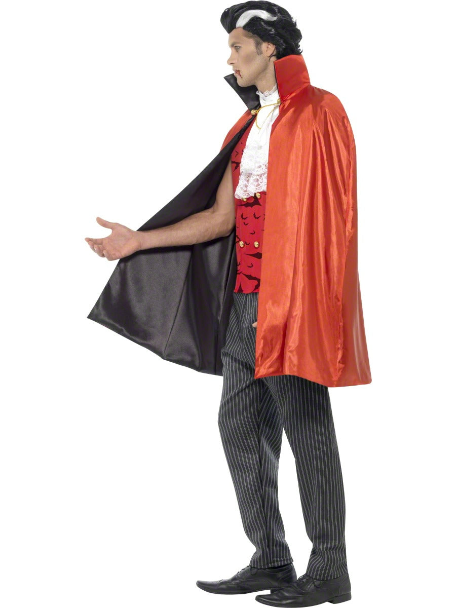 Men's Warlord Vampire Halloween Dracula Costume + Cape