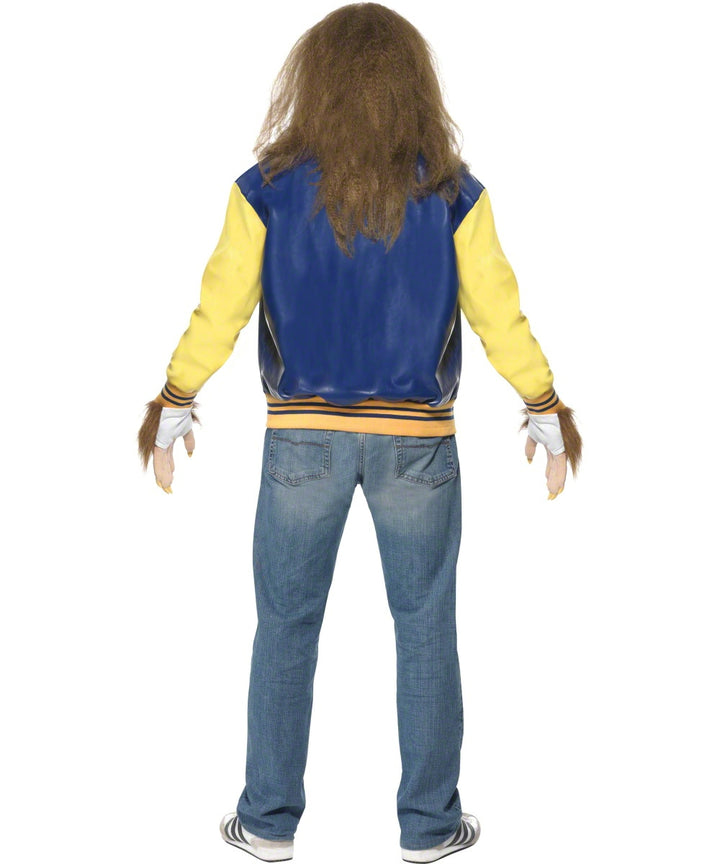 Men's Teen Wolf 1980s Retro Halloween Costume + Wig