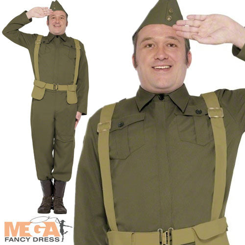 Mens 1940s WW2 Home Guard Dads Army Costume