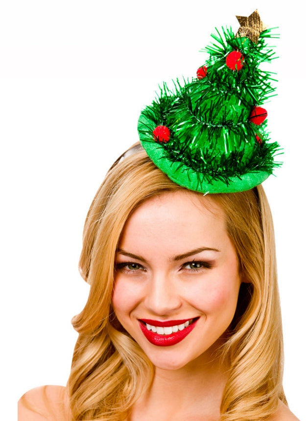 Christmas Tinsel Tree Hat Costume Accessory