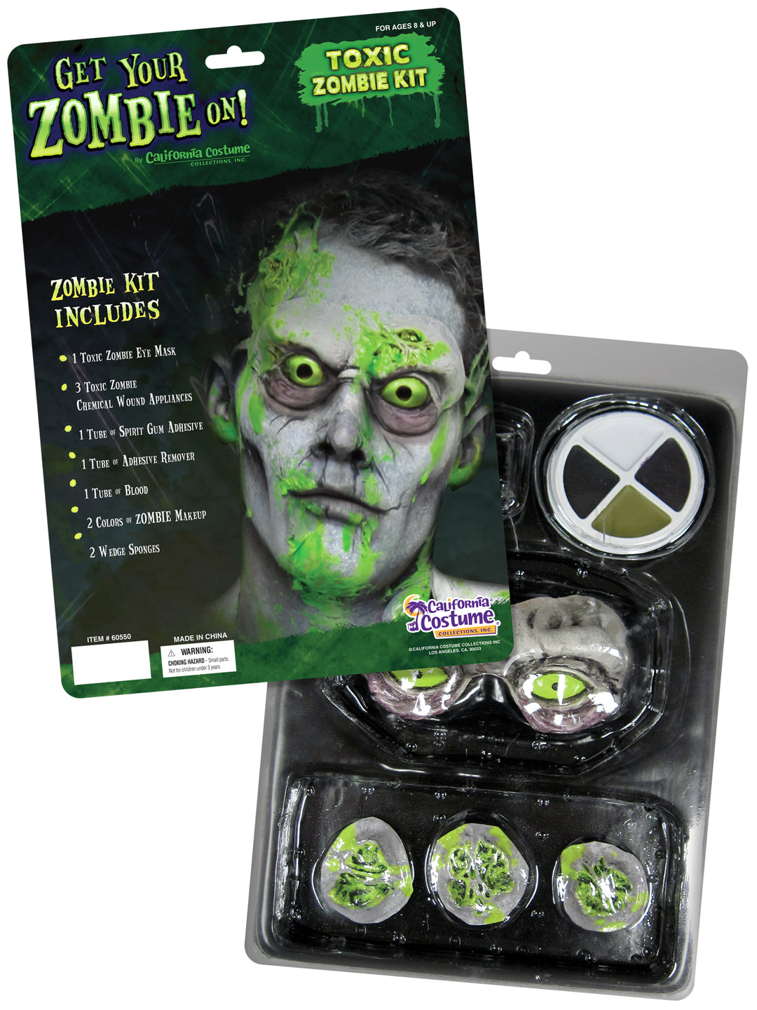 Toxic Zombie Halloween Makeup Kit Horror Cosmetics