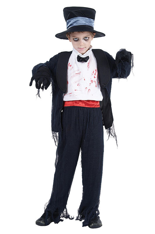 Boys Zombie Groom Halloween Costume Horror Fancy Dress
