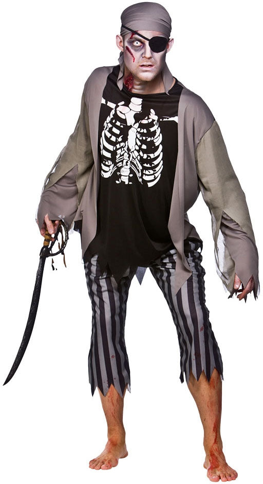 Zombie Skeleton Pirate Sea Adventure Costume